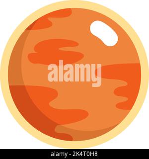 Space pluto, illustration, vector on a white background. Stock Vector