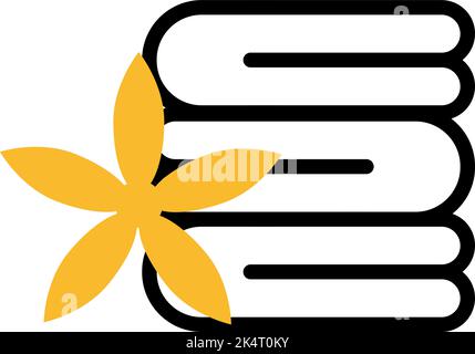 Spa towels, illustration, vector on a white background. Stock Vector