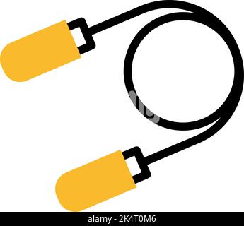 Jumping rope, illustration, vector on a white background. Stock Vector