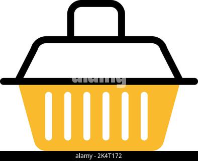 Cat carrier, illustration, vector on a white background. Stock Vector