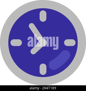 Grey watch, illustration, vector on a white background. Stock Vector
