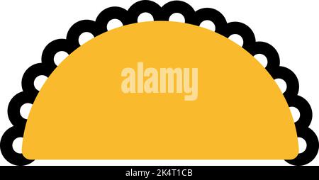 Bakery taco, illustration, vector on a white background. Stock Vector