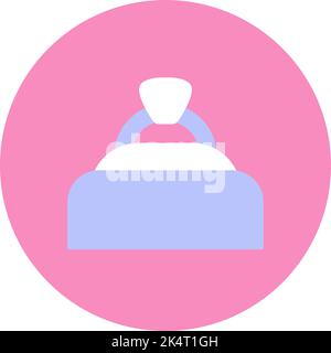 Wedding ring box, illustration, vector on a white background. Stock Vector