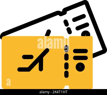 Traveling tickets, illustration, vector on a white background. Stock Vector