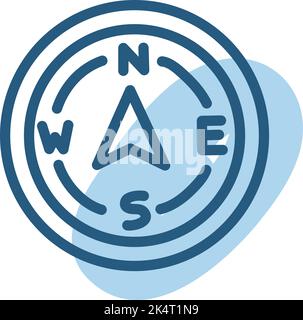Weather compass, illustration, vector on a white background. Stock Vector