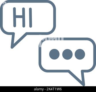 Internet conversation, illustration, vector on a white background. Stock Vector