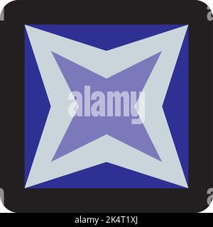 Abstract ninja star, illustration, vector on a white background. Stock Vector