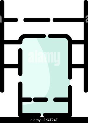 Bathroom towel dryer, illustration, vector on a white background. Stock Vector