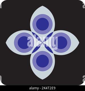 Abstract flower shape, illustration, vector on a white background. Stock Vector