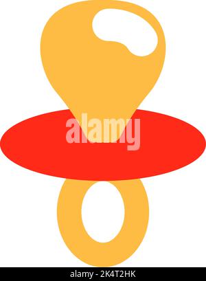 Baby pacifier, illustration, vector on a white background. Stock Vector