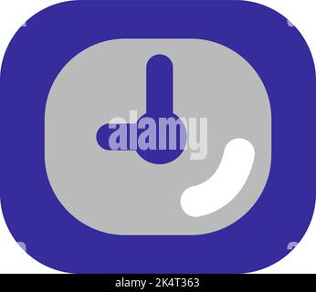 Square wall clock, illustration, vector on a white background. Stock Vector