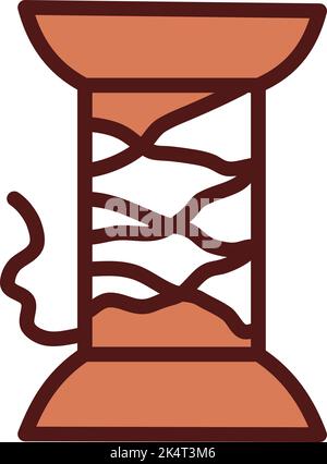 Sewing thread, illustration, vector on a white background. Stock Vector