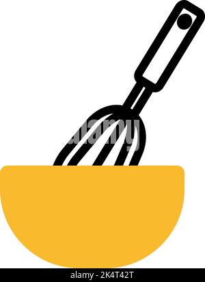 Bakery whisk, illustration, vector on a white background. Stock Vector