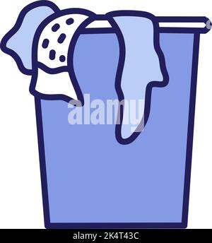 Dirty clothes, illustration, vector on a white background. Stock Vector