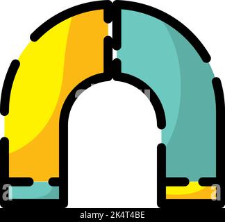 Construction magnet, illustration, vector on a white background. Stock Vector
