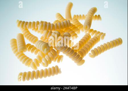 Uncooked Fusilli bucati corti, Pasta, Food, Italy, Europe Stock Photo