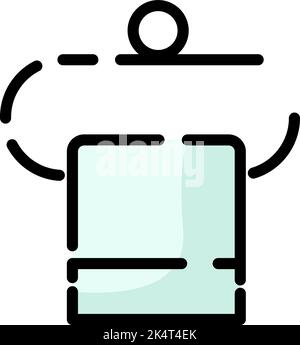 Bathroom towel hanger, illustration, vector on a white background. Stock Vector