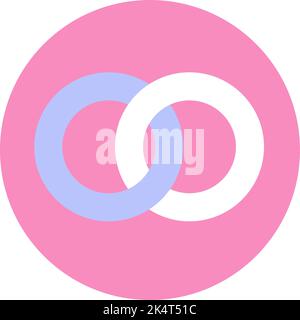 Wedding rings, illustration, vector on a white background. Stock Vector