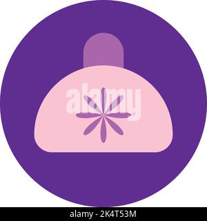 Small perfume bottle, illustration, vector on a white background. Stock Vector