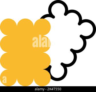 Chocolate cookies, illustration, vector on a white background. Stock Vector