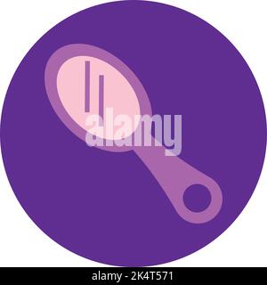 Hand mirror, illustration, vector on a white background. Stock Vector