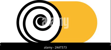 Cake roll, illustration, vector on a white background. Stock Vector
