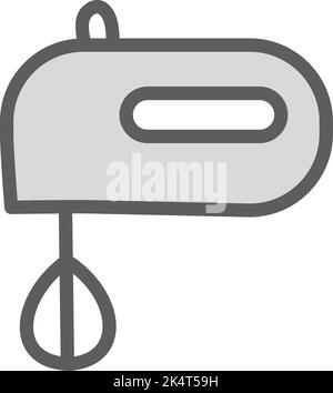 Kitchen mixer, illustration, vector on a white background. Stock Vector