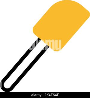 Bakery silicone spoon, illustration, vector on a white background. Stock Vector