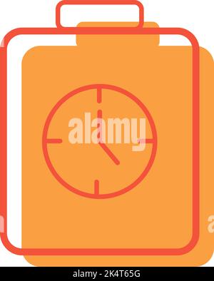 Interesting clock, illustration, vector on a white background. Stock Vector