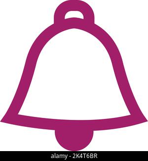 Pink bell, illustration, vector on a white background. Stock Vector