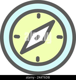 Chemistry compass, illustration, vector on a white background. Stock Vector