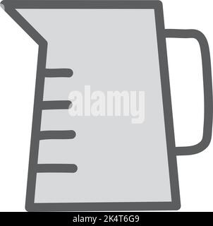 Cooking measure cup, illustration, vector on a white background. Stock Vector
