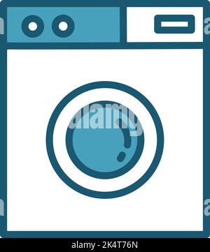 Washing machine, illustration, vector on a white background. Stock Vector