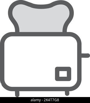Kitchen toaster, illustration, vector on a white background. Stock Vector