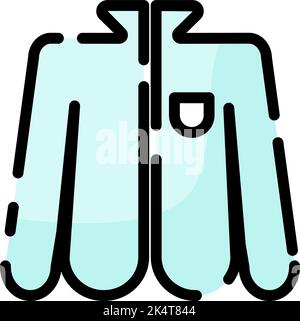 Blue jacket, illustration, vector on a white background. Stock Vector