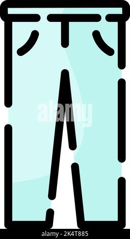 Blue jeans, illustration, vector on a white background. Stock Vector