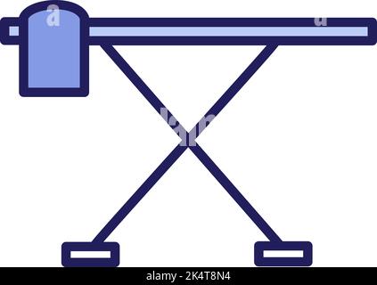Ironing board, illustration, vector on a white background. Stock Vector