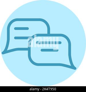 Contacts chat, illustration, vector on a white background. Stock Vector