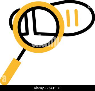 Detective film genre, illustration, vector on a white background. Stock Vector