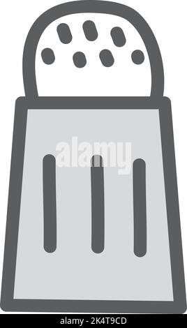 Salt shaker, illustration, vector on a white background. Stock Vector