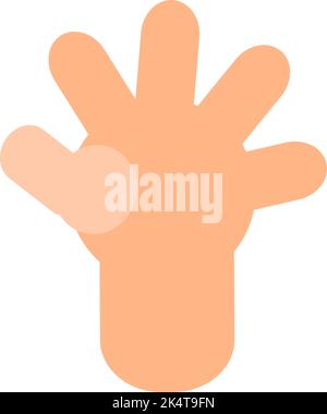 Five fingers, illustration, vector on a white background. Stock Vector