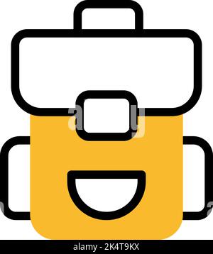 Flight backpack, illustration, vector on a white background. Stock Vector