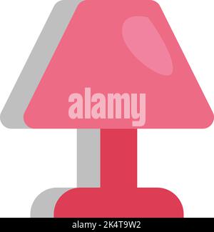 Pink lamp, illustration, vector on a white background. Stock Vector