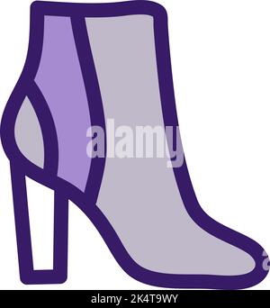 Purple designer shoes, illustration, vector on a white background. Stock Vector