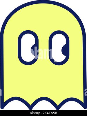 Pacman ghost, illustration, vector on a white background. Stock Vector
