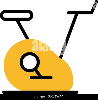 Gym bike, illustration, vector on a white background. Stock Vector