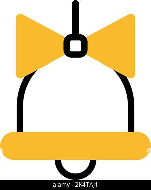 Marriage bell, illustration, vector on a white background. Stock Vector