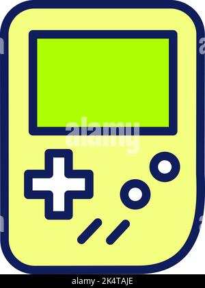 Old gaming console, illustration, vector on a white background. Stock Vector