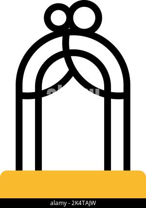 Marriage arch, illustration, vector on a white background. Stock Vector