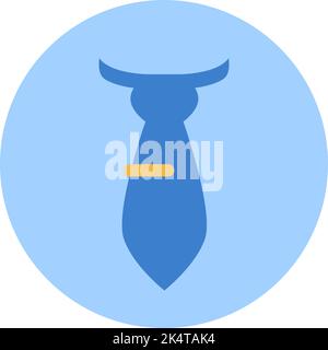Fathers day tie, illustration, vector on a white background. Stock Vector